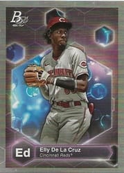 2022 Bowman Platinum Precious Elements Elly De La Cruz #PE-16 card