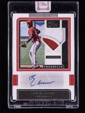 Elly De La Cruz 2022 Panini Three and Two Prospect Jersey Autographs card