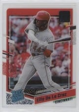 2023 Panini Chronicles Clearly Donruss Rated Rookies Elly De La Cruz #3 card
