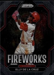 2023 Panini Prizm Fireworks Elly De La Cruz #F7 card