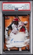 2024 Finest Autographs Elly De La Cruz #FA-ED card