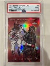 2024 Topps Chrome Update MLB Illustrations Elly De La Cruz #MLBI-1 card