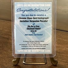 2025 Stadium Club Chrome Autographs Elly De La Cruz #SCCA-ED card