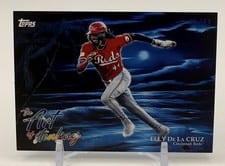 2025 Topps X Bob Ross: The Joy of Baseball Art of Stealing Elly De La Cruz #AOS-1 card