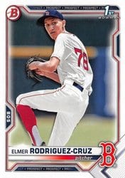 2021 Bowman Draft Base Set Elmer Rodriguez-Cruz #BD-37 card