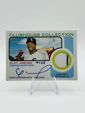 2022 Topps Heritage Clubhouse Collection Autograph Relics Eloy Jimenez #CCAR-EJ card