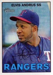 2016 Topps Heritage Base Set Elvis Andrus #387 card