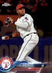 2018 Topps Chrome Base Set Elvis Andrus #130 card