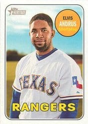 2018 Topps Heritage Base Set Elvis Andrus #153 card