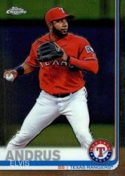 2019 Topps Chrome Base Set Elvis Andrus #157 card