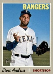 2019 Topps Heritage Base Set Elvis Andrus #303 card