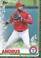 2019 Topps Holiday Base Set Elvis Andrus #HW116 card