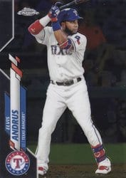 2020 Topps Chrome Base Set Elvis Andrus #158 card