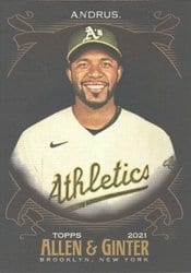 2021 Topps Allen & Ginter X Base Set Elvis Andrus #346 card