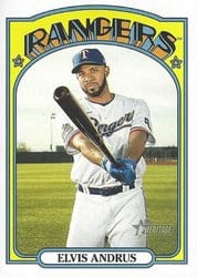 2021 Topps Heritage Base Set Elvis Andrus #463 card