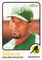 2022 Topps Heritage Base Set Elvis Andrus #361 card