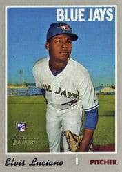 2019 Topps Heritage Base Set Elvis Luciano #576 card
