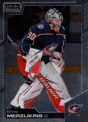 2020-21 O-Pee-Chee Platinum Base Set Elvis Merzlikins #111 card