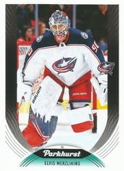 2020-21 Parkhurst Base Set Elvis Merzlikins #182 card