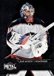2020-21 SkyBox Metal Universe Base Set Elvis Merzlikins #32 card