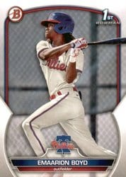 2023 Bowman Prospects Emaarion Boyd #BP-128 card