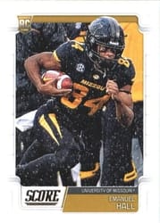 2019 Score Base Set Emanuel Hall #414 card