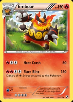 2011 Black & White Emboar #19 card