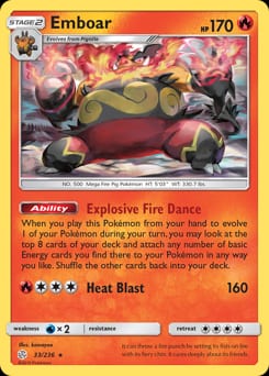 2019 Cosmic Eclipse Emboar #33 card