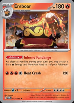 White Flare Emboar #13 card