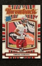 2025 Donruss Rated Rookie Throwback Emeka Egbuka #31 card