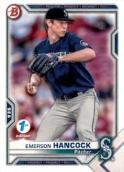 2021 Bowman 1st Edition Base Set Emerson Hancock #BP-78 card