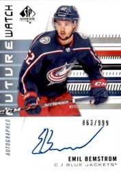 2019-20 SP Authentic Base Set Emil Bemstrom #212 card