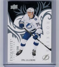2024-25 Upper Deck Ice Exquisite Collection Rookies Emil Lilleberg #R-31 card