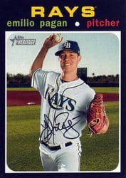 2020 Topps Heritage Base Set Emilio Pagan #43 card