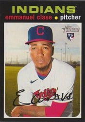2020 Topps Heritage Base Set Emmanuel Clase #602 card