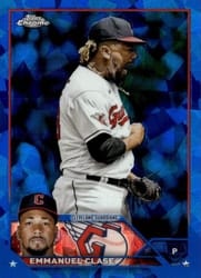 2023 Topps Chrome Sapphire Edition Base Set Emmanuel Clase #117 card