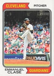 2023 Topps Heritage Base Set Emmanuel Clase #200 card