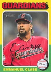 2024 Topps Heritage Mini Base Set Emmanuel Clase #129 card