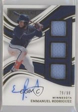 2023 Panini Immaculate Collection Prospect Triple Memorabilia Signatures Emmanuel Rodriguez #PTS-ER card