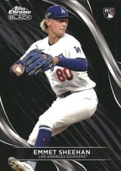 2024 Topps Chrome Black Base Set Emmet Sheehan #9 card