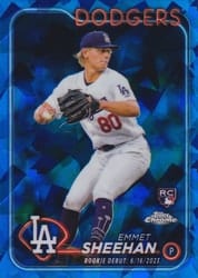 2024 Topps Chrome Update Sapphire Edition Base Set Emmet Sheehan #USCS141 card