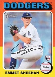 2024 Topps Heritage Base Set Emmet Sheehan #187 card