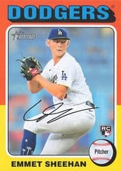 2024 Topps Heritage Mini Base Set Emmet Sheehan #187 card