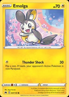 Crown Zenith Emolga #47 card