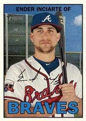 2016 Topps Heritage Base Set Ender Inciarte #394 card