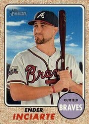 2017 Topps Heritage Base Set Ender Inciarte #252 card