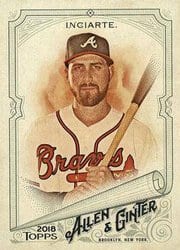 2018 Topps Allen & Ginter Base Set Ender Inciarte #344 card