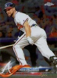 2018 Topps Chrome Base Set Ender Inciarte #58 card