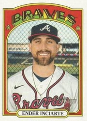 2021 Topps Heritage Base Set Ender Inciarte #374 card