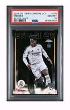 2024 Topps Chrome UEFA Endrick Black Refractor #100 card